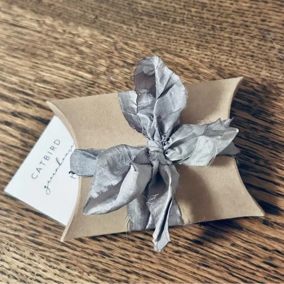 Sterling Silver Antique Text Earrings - Picture 3 of 4